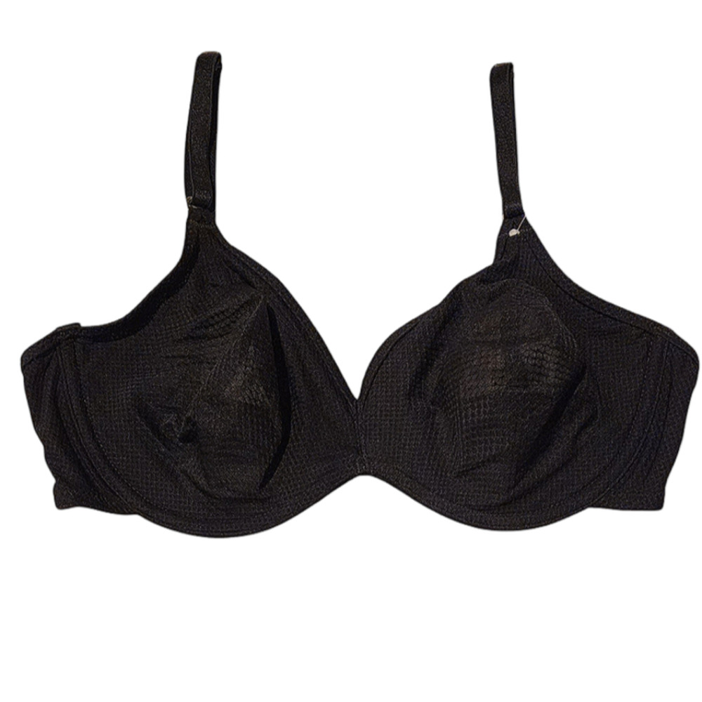Wacoal Bra Vintage 90s Sheer Black Mesh Underwire Size 34C